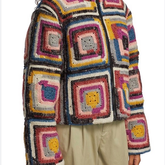 Sea Bette Crochet Knit Puffer Jacket. Size XS - Picture 4 of 12